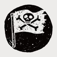 skull flag doodle N6