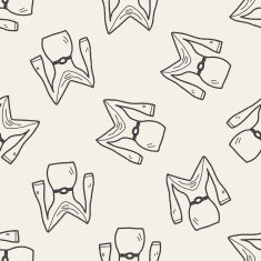 dress doodle seamless pattern background N4
