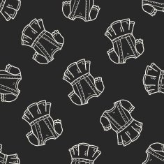 dress doodle seamless pattern background N17