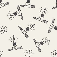 drill doodle seamless pattern background N9