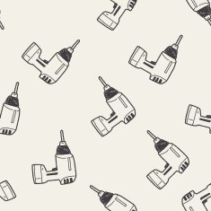 drill doodle seamless pattern background N10