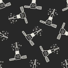 drill doodle seamless pattern background N11