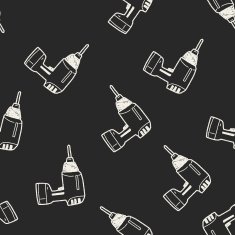 drill doodle seamless pattern background N12