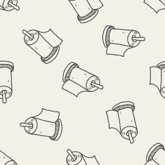facial tissue doodle seamless pattern background