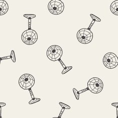 Fan doodle seamless pattern background N6