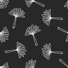 feather duster doodle seamless pattern background N5