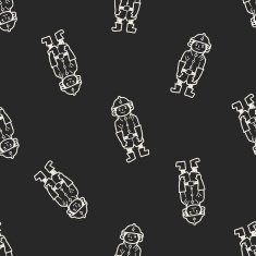 fireman doodle seamless pattern background N2