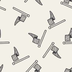 flag doodle drawing seamless pattern background N3