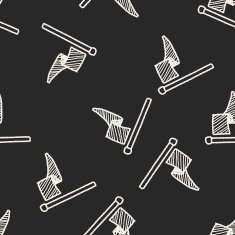flag doodle drawing seamless pattern background N4