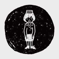 flight attendant doodle N12