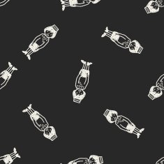 Flight Attendant doodle seamless pattern background N4