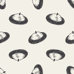 food cover doodle seamless pattern background