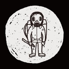 gas mask doodle N5