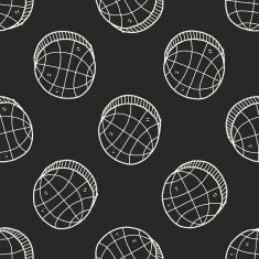 globe doodle seamless pattern background N7