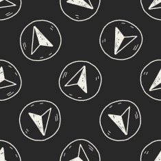 GPS arrow doodle seamless pattern background N3