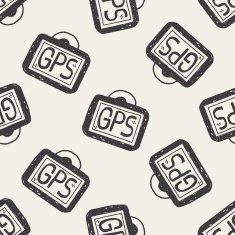 GPS doodle seamless pattern background N3