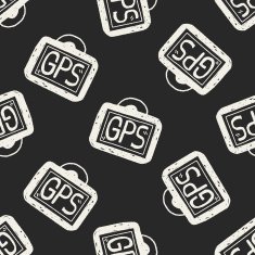 GPS doodle seamless pattern background N6