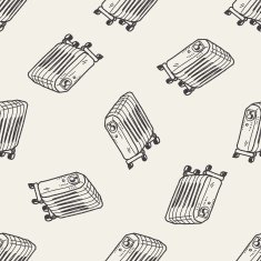 heater doodle seamless pattern background