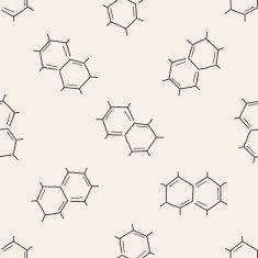 hexagon science doodle seamless pattern background