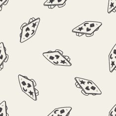 ice box doodle seamless pattern background