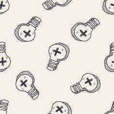 idea doodle seamless pattern background