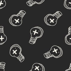 idea doodle seamless pattern background N3