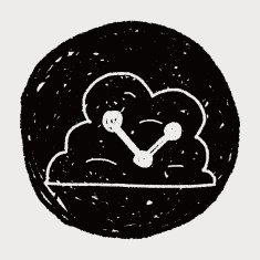 internet cloud doodle drawing N35