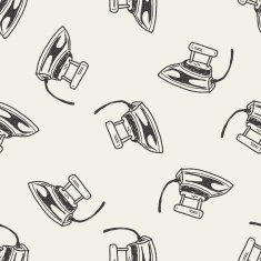 iron doodle seamless pattern background