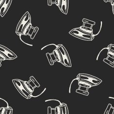 iron doodle seamless pattern background N3