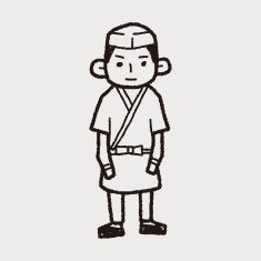 Japanese chef doodle N3