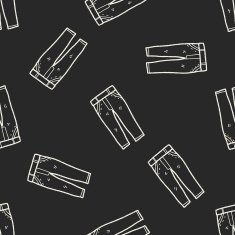 jeans doodle seamless pattern background N5