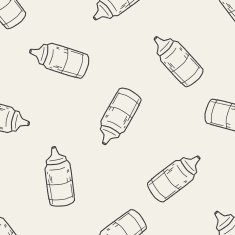 ketchup doodle seamless pattern background