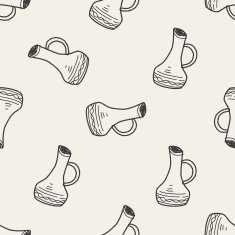 Kettle doodle seamless pattern background N3