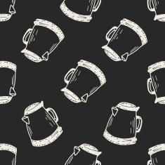 Kettle doodle seamless pattern background N5
