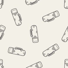 Kettle doodle seamless pattern background N7