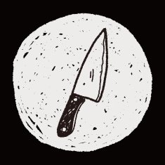 Kitchen knife doodle N8