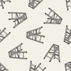 ladder doodle seamless pattern background N3