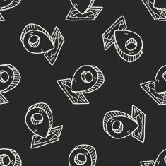 location doodle seamless pattern background N3