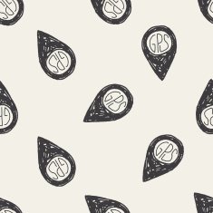 map location doodle seamless pattern background