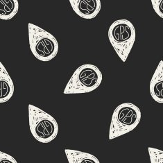map location doodle seamless pattern background N10