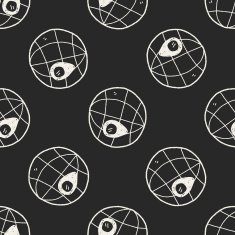 map location doodle seamless pattern background N12