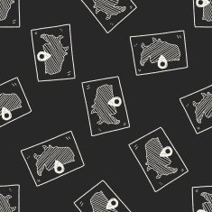 map location doodle seamless pattern background N13