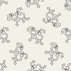 mobile medea link doodle seamless pattern background N2