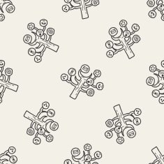 mobile medea link doodle seamless pattern background N5