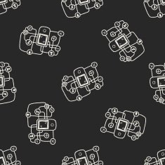 mobile medea link doodle seamless pattern background N8