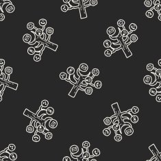 mobile medea link doodle seamless pattern background N10