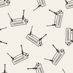 modem doodle seamless pattern background N2