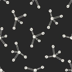 molecule doodle seamless pattern background N2