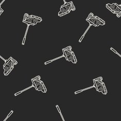 mop doodle seamless pattern background N3