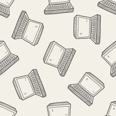 notebook doodle seamless pattern background